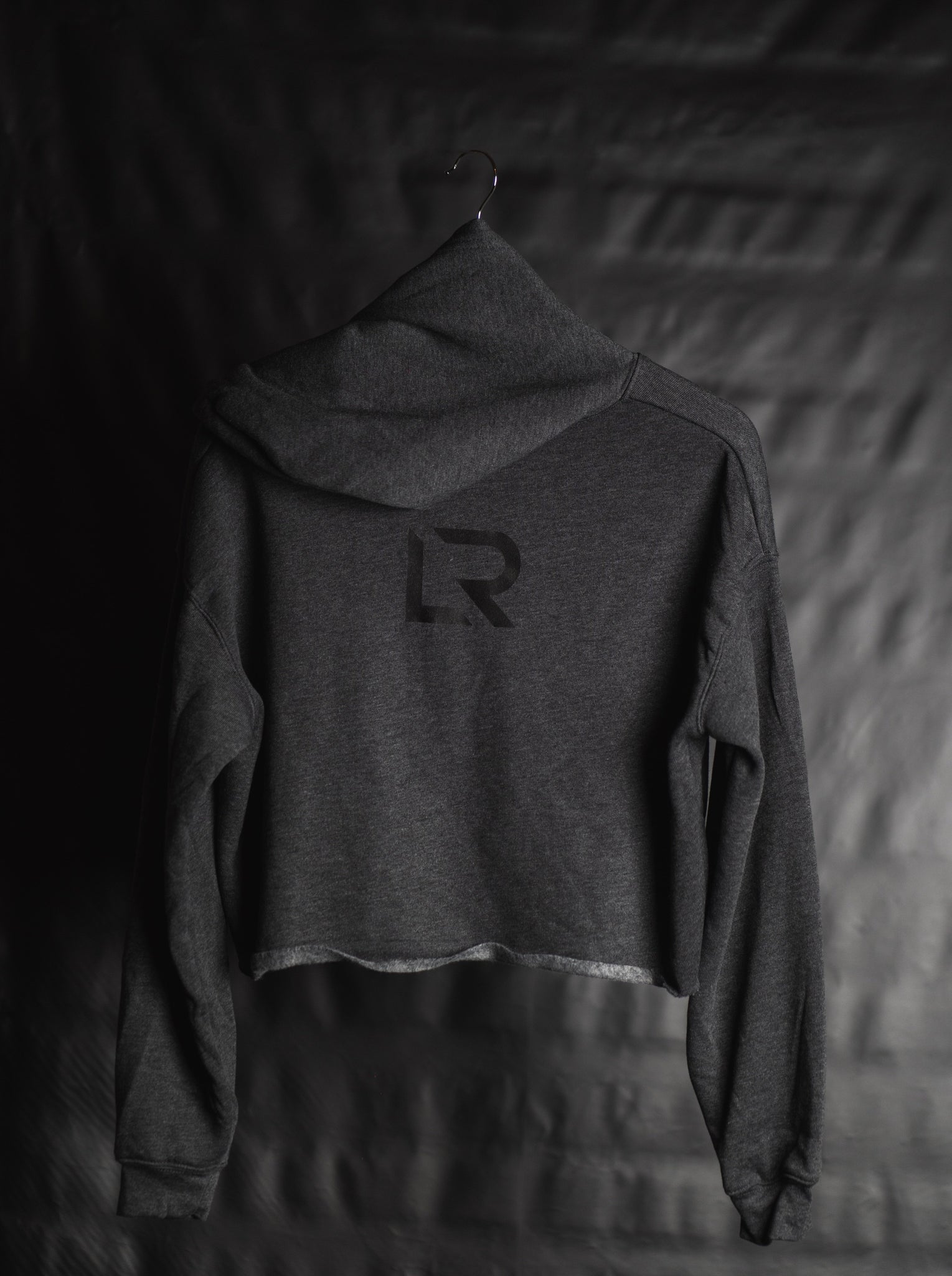 Revive Cropped Gray Hoodie