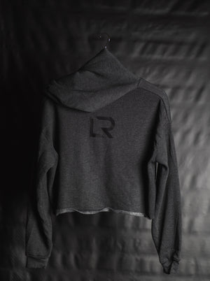 Revive Cropped Gray Hoodie